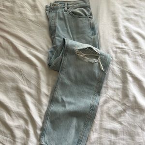 Re/done 90s High Rise Loose in Bleach Destroy Size 28